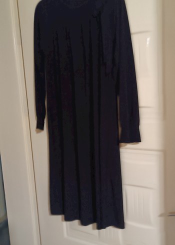 Siyah Uzun Kollu Salaş Kadın Elbise - Görsel 3