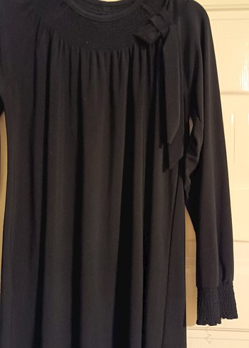 Siyah Uzun Kollu Salaş Kadın Elbise - Görsel 2