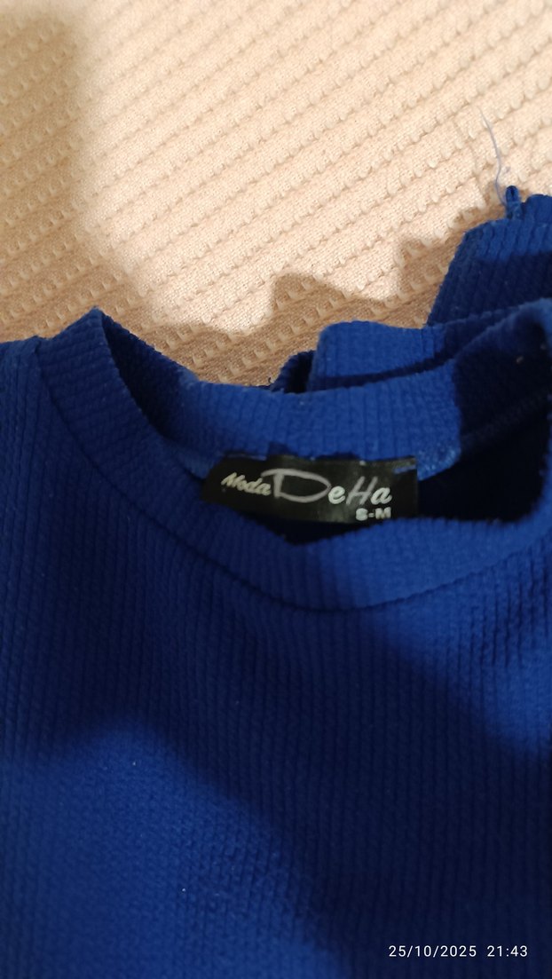 Kadın Mavi Basic Sweatshirt - Görsel 2