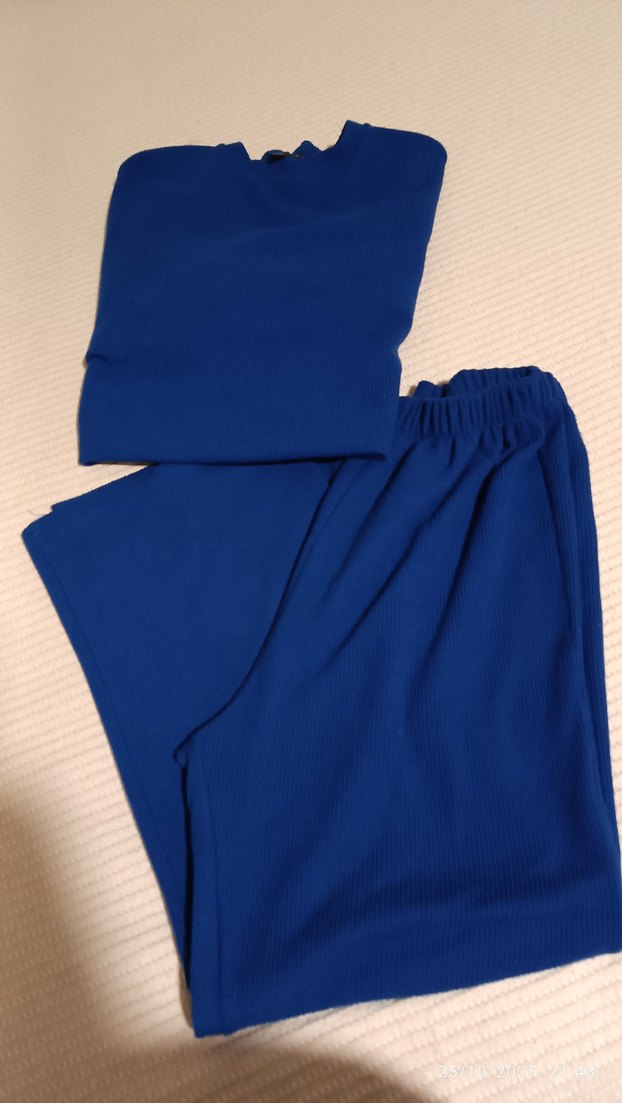 Kadın Mavi Basic Sweatshirt - Görsel 3