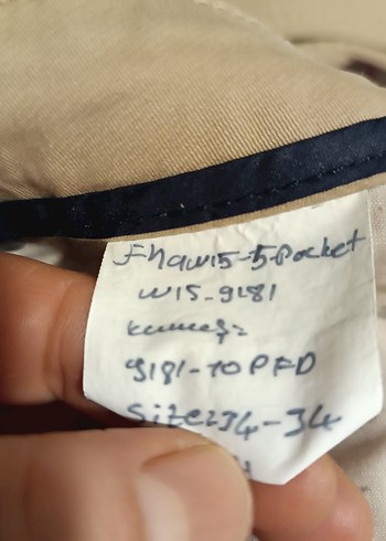 Bej Düğmeli erkekKumaş Pantolon - Görsel 2