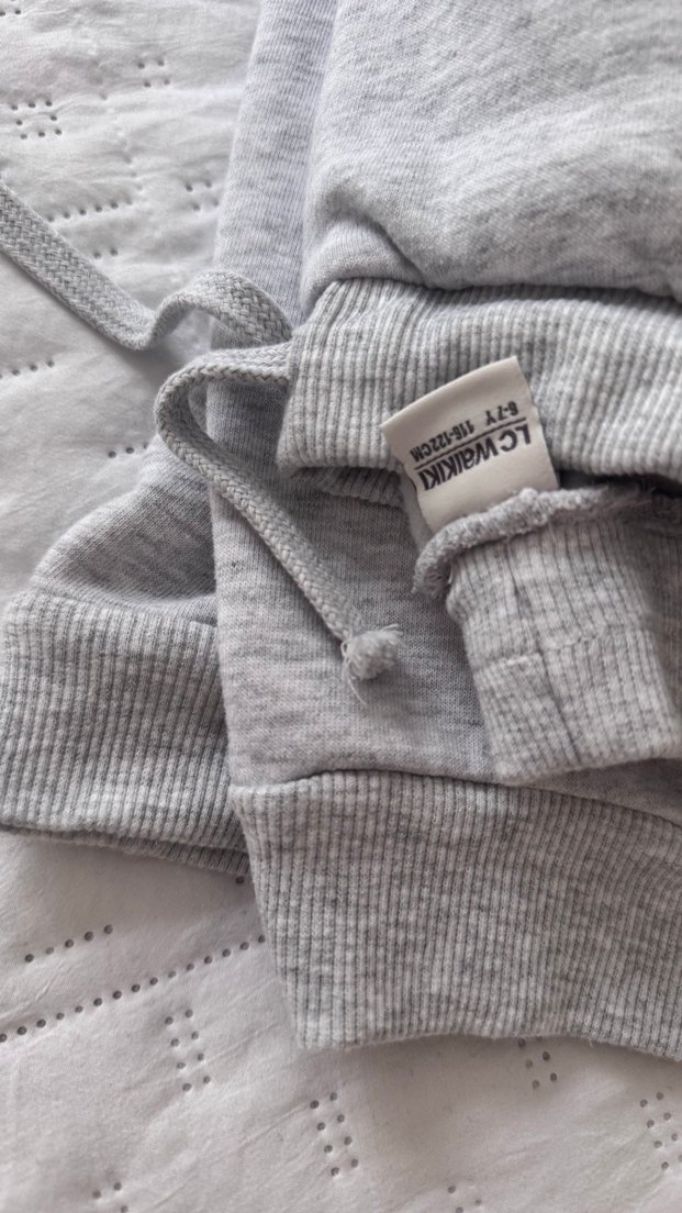 Gri Çocuk Rahat Kesim Eşofman Altı 6 7 yaş polarlı - Görsel 2