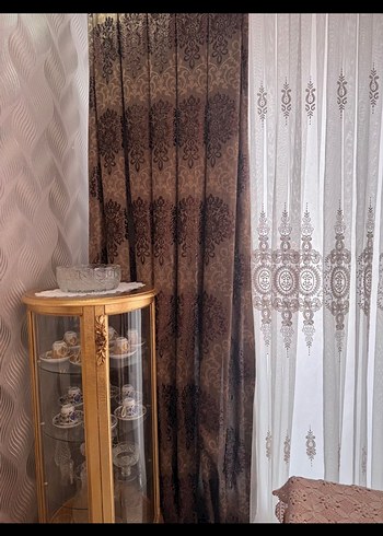 4 kanat perde fon perde yan aksesuarla beraber - Görsel 4