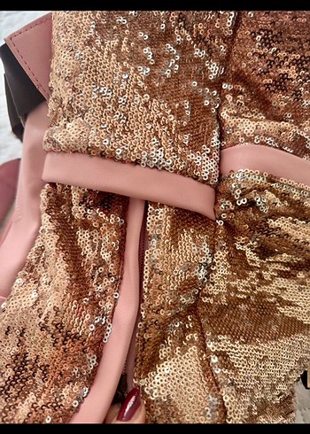 İthal Pullu Pembe Sırt Çantası - Görsel 5