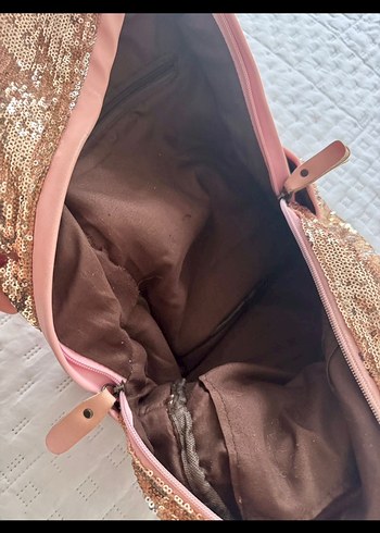 İthal Pullu Pembe Sırt Çantası - Görsel 4