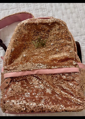 İthal Pullu Pembe Sırt Çantası - Görsel 2