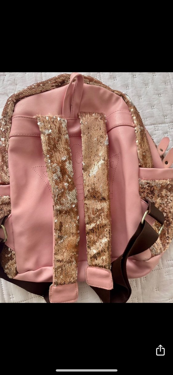 İthal Pullu Pembe Sırt Çantası - Görsel 3