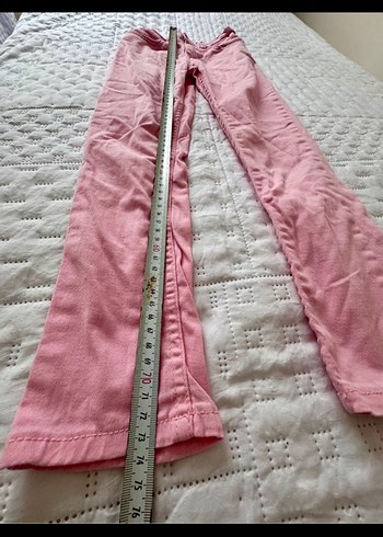 Kız Çocuk Pembe Fermuarlı Dar Kesim Pantolon - Görsel 2