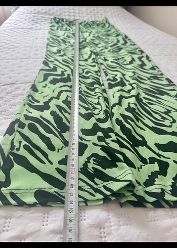 Koton Kadın Yeşil ispanyol paça likralı Pantolon - Görsel 5