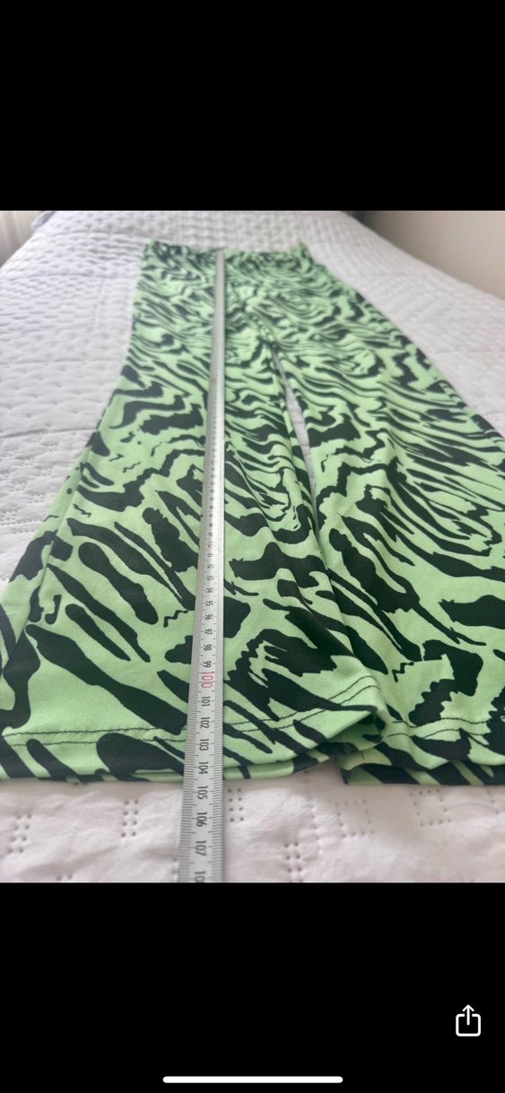 Koton Kadın Yeşil ispanyol paça likralı Pantolon - Görsel 5