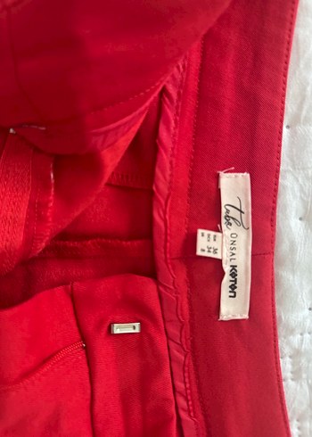 Klasik Kırmızı Kadın Kumaş Pantolon - Görsel 4