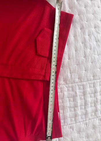 Klasik Kırmızı Kadın Kumaş Pantolon - Görsel 3