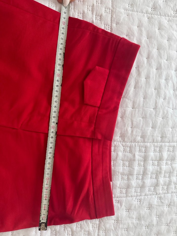 Klasik Kırmızı Kadın Kumaş Pantolon - Görsel 5