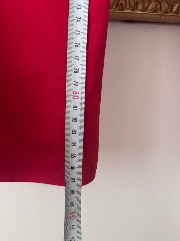 Klasik Kırmızı Kadın Kumaş Pantolon - Görsel 2