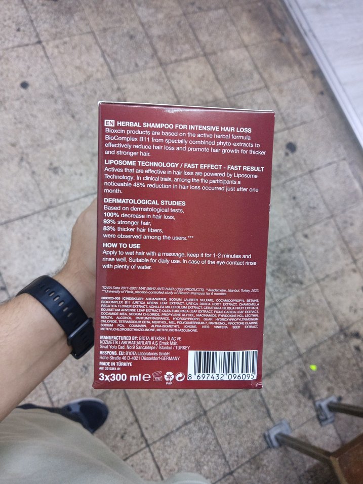 Bioxcin Forte Bitkisel Saç Dökülmesine Karşı Şampuan 3'lü - Görsel 4