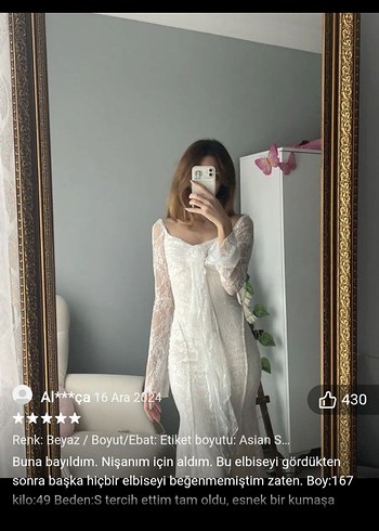 Dantel Detaylı Beyaz Uzun Kadın Elbise - Görsel 4