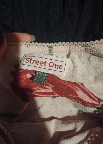 Kırmızı Desenli Bohem Midi Etek - Görsel 2