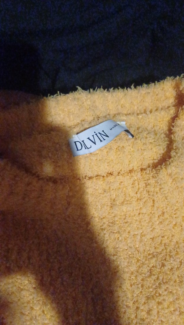 Sarı Örgü Kadın Polar Kazak - Görsel 2