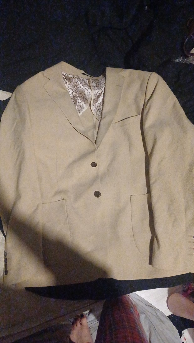 Bej Düğmeli Erkek Ceket - Görsel 2