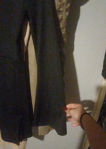 mini uzun Kollu Siyah elbise - Görsel 3