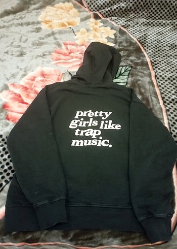 Siyah Kapüşonlu Rahat Sweatshirt - Görsel 2