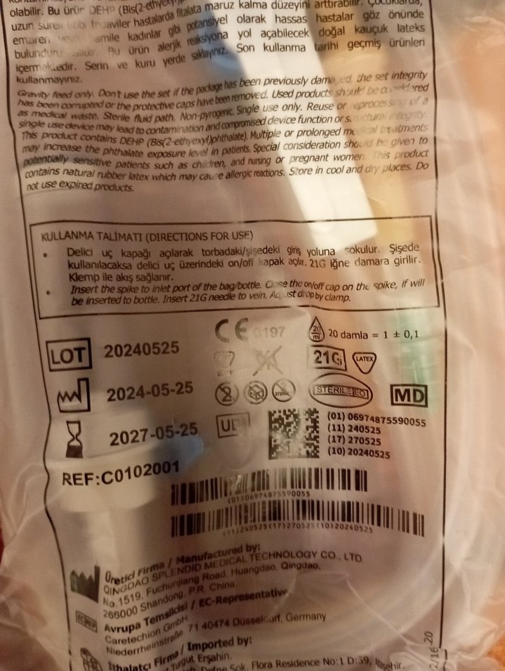 Neo plast serum seti (infüzyon seti ) - Görsel 2