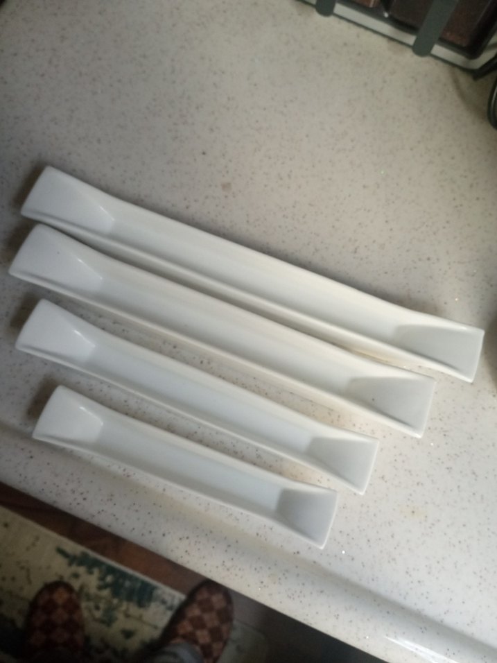 Beyaz Uzun Seramik kahvaltı sunum Kapları - Görsel 2