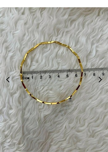 Zikzak  Detaylı Altın Renk çelik  Bilezik 3lü - Görsel 2