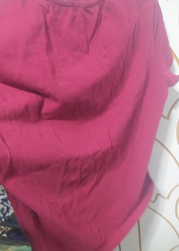 Bordo  crop tişört yeni alındı - Görsel 3
