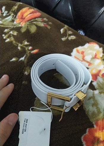 Beyaz Deri Tokalı Kadın Kemer - Görsel 2