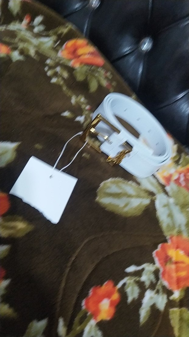 Beyaz Deri Tokalı Kadın Kemer - Görsel 4