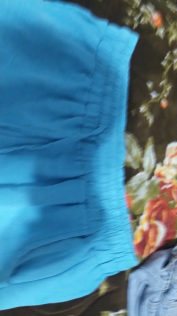 Mavi Bol Kesim Kadın Pantolon - Görsel 3