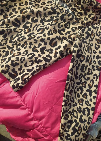 Düğmeli Kahverengi Leopar Desenli Kedi Kıyafeti - Görsel 2