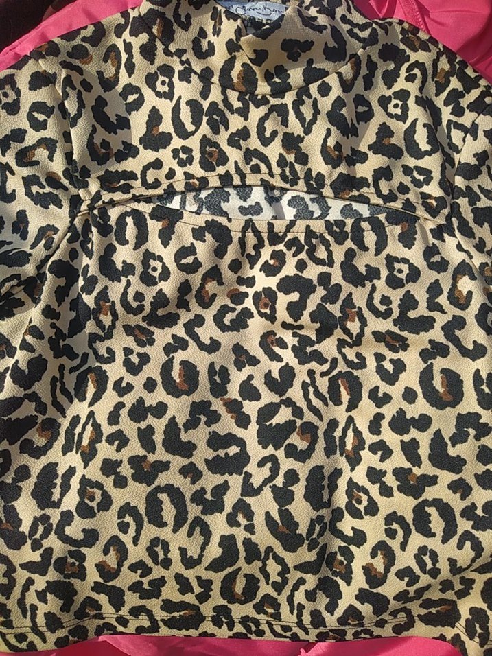 Düğmeli Kahverengi Leopar Desenli Kedi Kıyafeti - Görsel 3