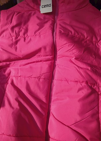 Pembe Kadın Midi Şişme Yelek - Görsel 2