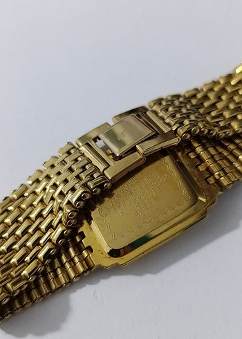 vintage orijinal altın kaplama saat - Görsel 3