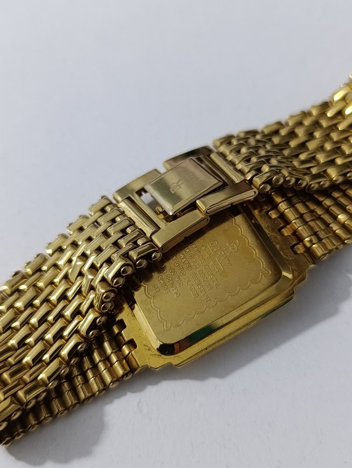 vintage orijinal altın kaplama saat - Görsel 3