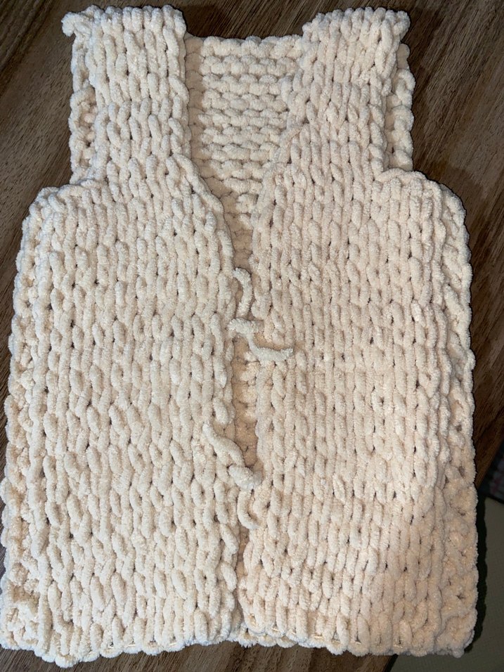 Puffy El Örgüsü Kolsuz Bebek Yeleği - Görsel 2