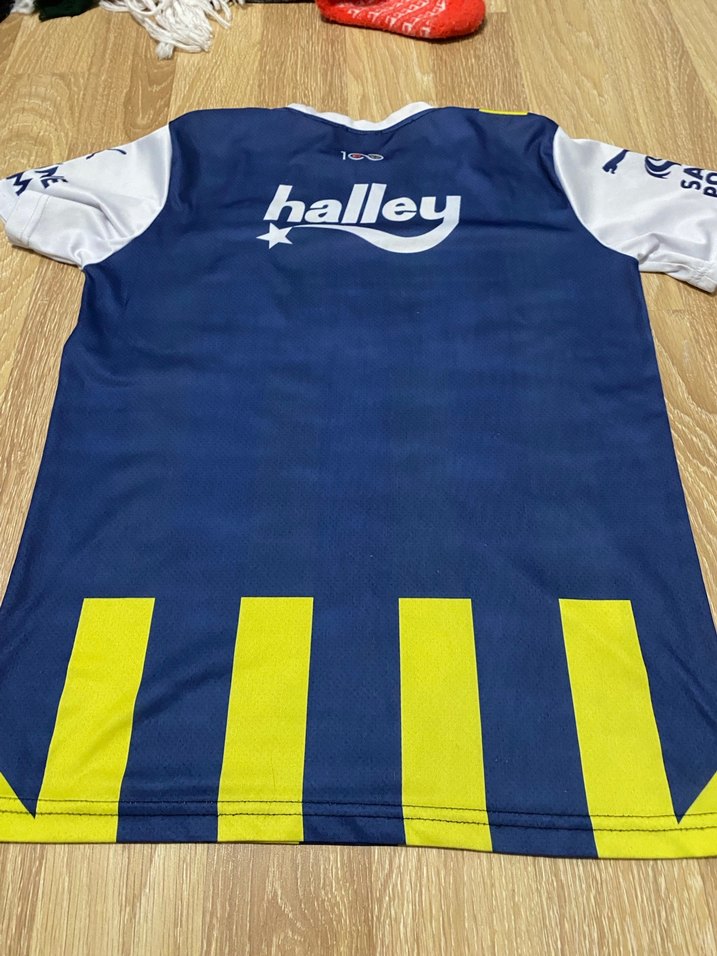 Sarı Mavi Çizgili Spor Tişört Fenerbahçe forması - Görsel 2