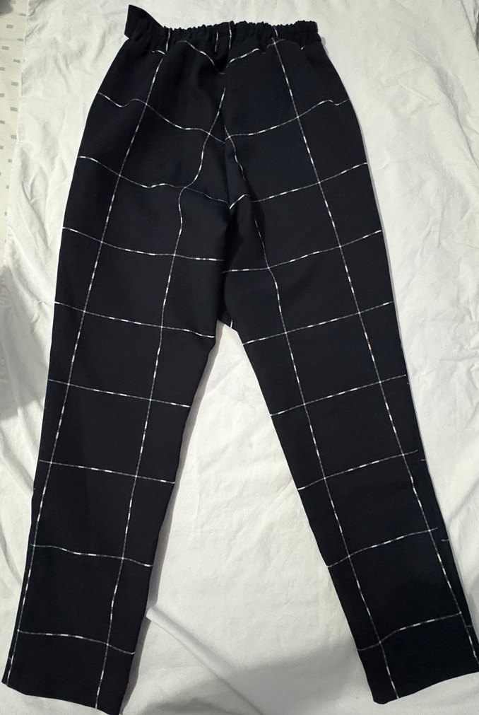 Kemerli Lacivert Kadın Kumaş Pantolon - Görsel 4