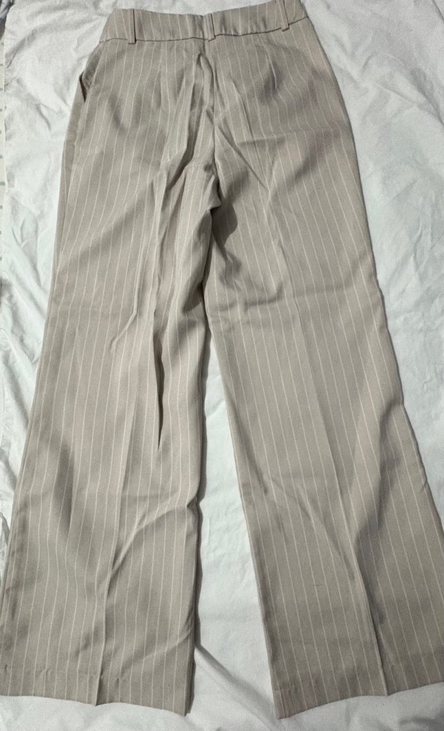 Bej Pliseli Kadın Kumaş Pantolon - Görsel 4