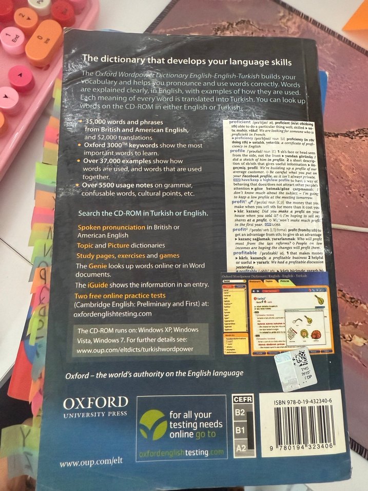 Oxford Wordpower İngilizce-İngilizce-Türkçe Sözlük - Görsel 3