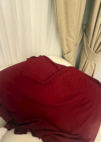 Bordo Kadın Bohem Tarzı Şal - Görsel 3