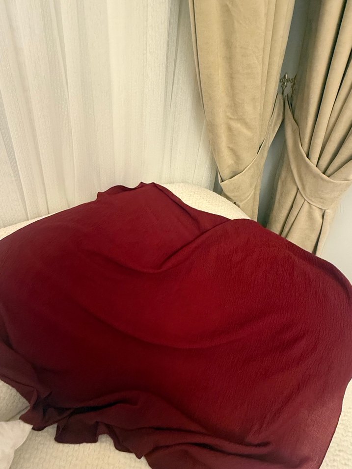 Bordo Kadın Bohem Tarzı Şal - Görsel 3