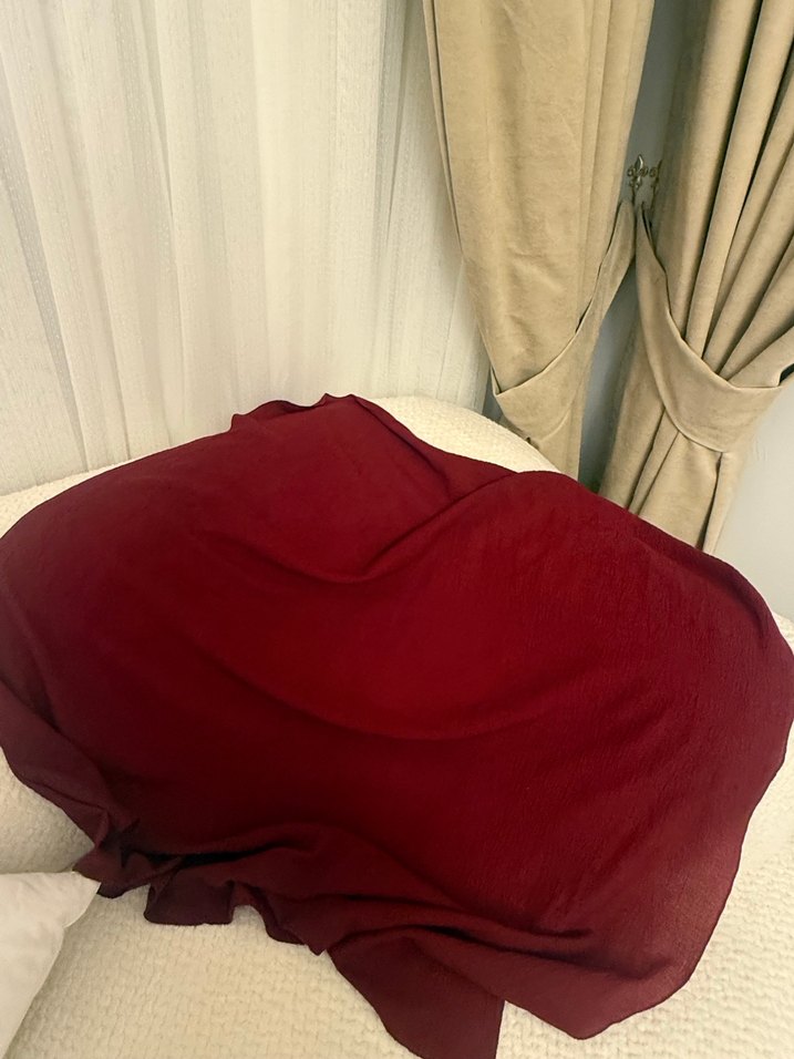 Bordo Kadın Bohem Tarzı Şal - Görsel 4