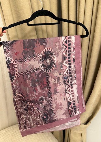 Bordo Bohem Drapeli Kadın Şal - Görsel 3