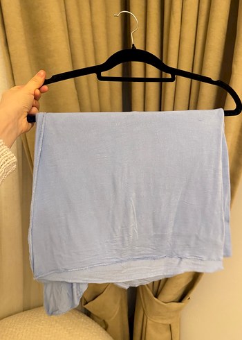 Bebek Mavisi Penye Şal - Çok Rahat & Kayma Yapmaz - Görsel 4