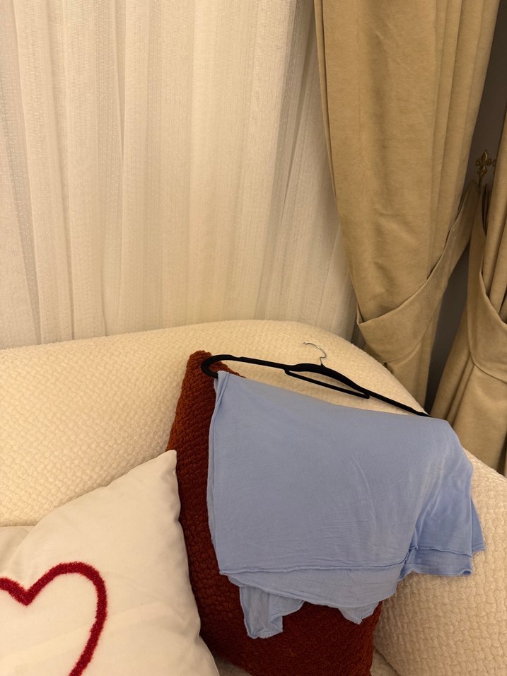 Bebek Mavisi Penye Şal - Çok Rahat & Kayma Yapmaz - Görsel 3