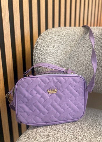 ZARA Mor Kapitone Kadın Omuz Çantası - Görsel 2