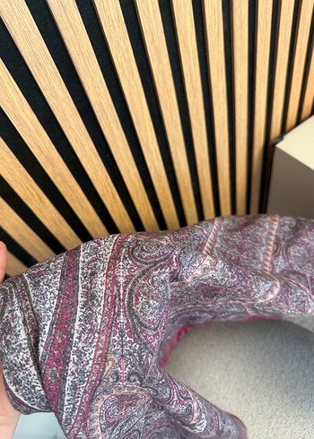 Bohem Tarzı Kahverengi Desenli Kadın Şal - Görsel 5